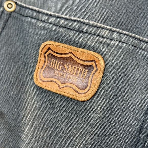 Big Smith Canvas Jacket Mens 2XL Black Chore Lined Workwear Heavily Distressed - Picture 4 of 16